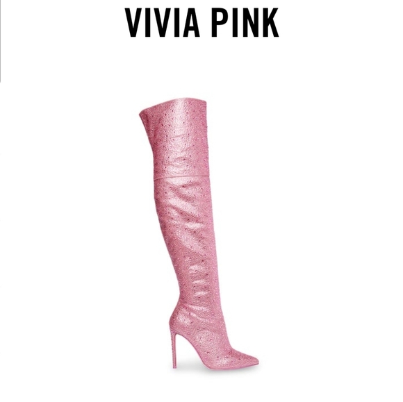 No Brand Shoes - Thigh high boots Glitter Pink